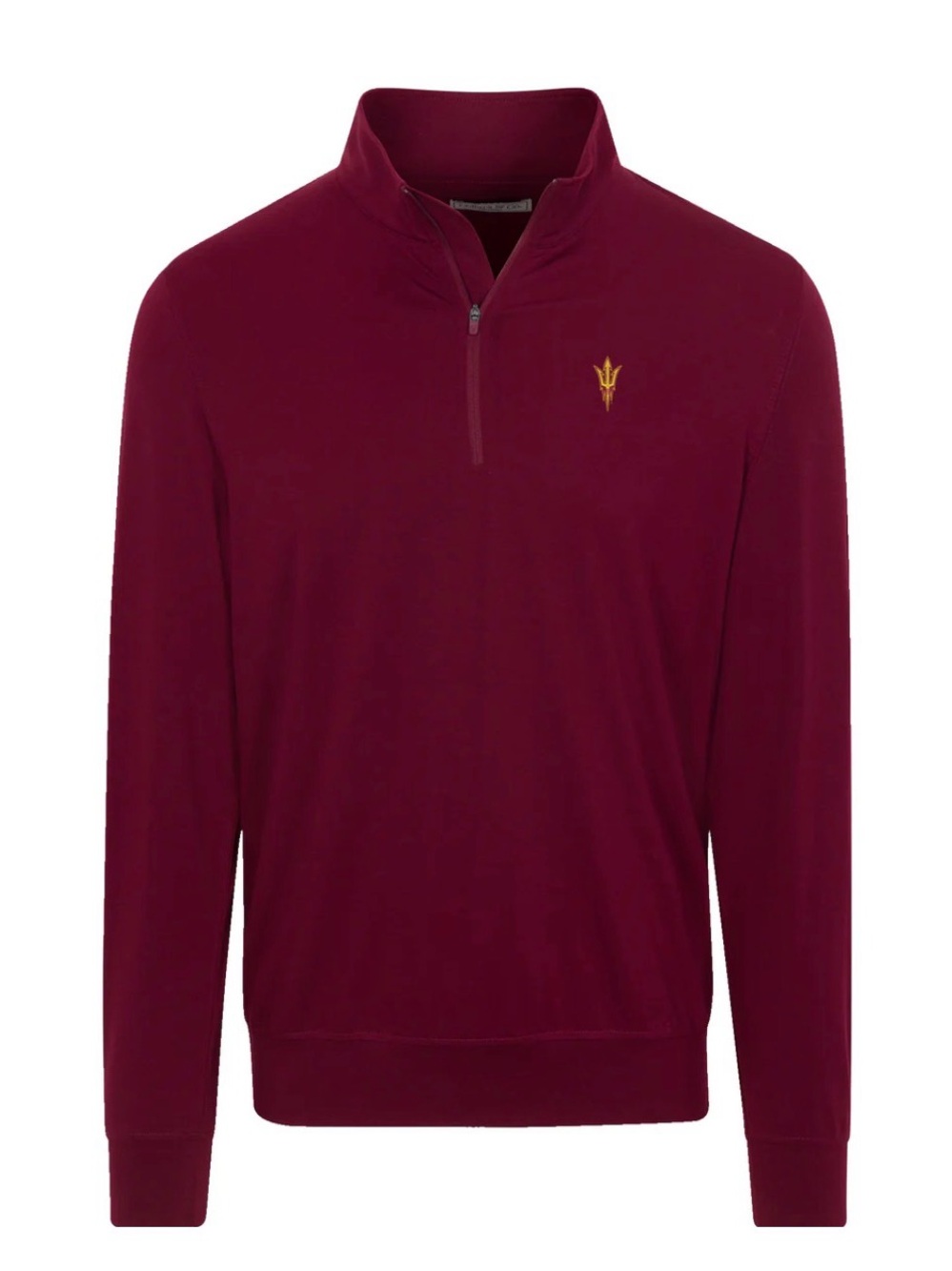 NWT Collars & Co ASU Arizona State Sun Devils Quarter Zip Sweater XL Maroon